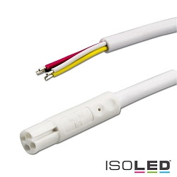 Mini-Plug RGB Anschlusskabel Male, 100cm, 4-polig, IP42, weiß, max. 48V