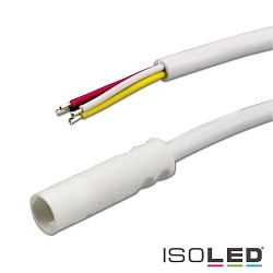 Mini-Plug RGB Anschlussfassung Female, 100cm, 4-polig, IP42, weiß, max. 48V