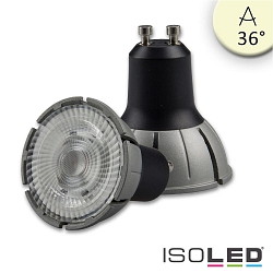 Vollspektrum LED Strahler COB, GU10, 7W 3000K 480lm 1561cd 36°, CRi >98, dimmbar, grau-schwarz