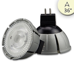 Vollspektrum LED Strahler MR16 COB, 12V AC/DC, GU5.3, 7W 3000K 520lm 36�, CRI>98, dimmbar