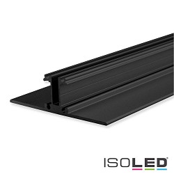 LED lighting profile 2SIDE aluminium, for 2 LED strips up to 1.2cm width, 200cm, black anodized