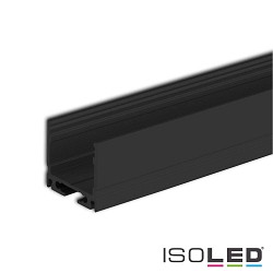 LED surface mount profile SURF16, aluminium, 200cm, black RAL 9005