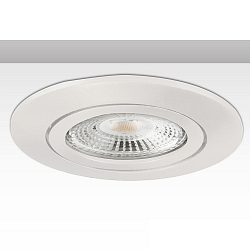 Einbaurahmen RUND f�r GU10/MR16 Spots, IP20, schwenkbar, exkl. Fassung, exkl. Leuchtmittel, Aluminium, Wei�