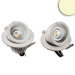 LED Shop-Downlight SPHERE, IP42, � 16.4cm, ausschwenkbar + drehbar, nicht dimmbar, wei�, 35W 3000K 3100lm 38�