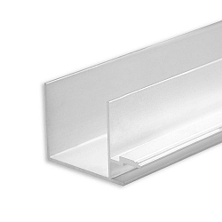 LED Trockenbauprofil SCHATTENFUGE 8, zum Aufsetzen auf Rigips-Platten, Aluminium eloxiert, 200cm, Alu eloxiert