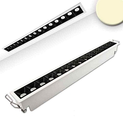 LED Einbauleuchte Raster Line wei�/schwarz , dimmbar, 30W, warmwei�