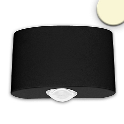 LED Au�enwandleuchte Up&Down 2*2W CREE, mit Fokuslinsen, IP54, 4W 3200K 280lm, eng strahlend, Aluminium, Sandschwarz