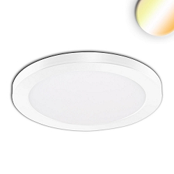 LED Aufbau-/Einbauleuchte Slim Flex, IP44, 18W, ColorSwitch 3000|3500|4000K 1530lm 120�, Deckenausschnitt variabel, Wei�