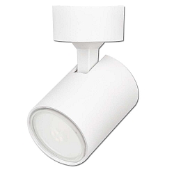 Wand- und Deckenleuchte GU10 Single, 1-flammig, IP20, schwenkbar, exkl. Leuchtmittel, Aluminium, Wei� matt