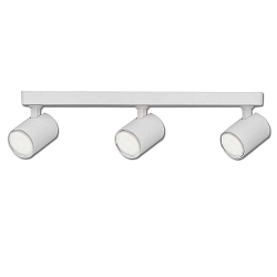 Wand- und Deckenleuchte GU10 Triple, 3-flammig, IP20, schwenkbar, exkl. Leuchtmittel, Aluminium, Wei� matt