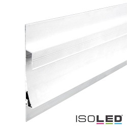 LED drywall lighting profile SINGLE CURVE, indirect lightbeam, for 1 LED-Strip, aluminium, 200cm, white RAL 9003
