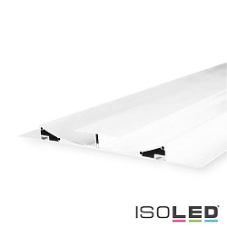 LED Trockenbau-Leuchtenprofil DOUBLE CURVE, indirektes Licht, für 2 LED-Strips, Aluminium, 200cm, Weiß RAL 9003