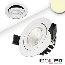 Recessed outdoor LED spot CRI >90, IP65, 8cm, 8W 3000K 650lm 60, swivelling, dimmable, white