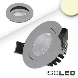 Recessed outdoor LED spot CRI >90, IP65, 8cm, 8W 3000K 650lm 36, swivelling, dimmable, silver