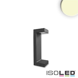LED pathlight BOLLARD-1, angular, IP54, 7W 3000K 300lm, aluminium, sand black, height 30cm