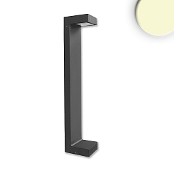 LED pathlight BOLLARD-1, angular, IP54, 7W 3000K 300lm, aluminium, sand black, height 60cm