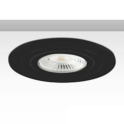 Recessed mounting frame for GU10 / MR16, round, � 8.2cm, IP20, excl. socket, excl. lamps, black aluminium