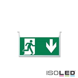 Vertikales Schild für LED Notlicht/Fluchtwegleuchte UNI4, Erkennungsweite 13 Meter