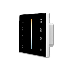 Sys-Pro dynamic white recessed touch remote + DMX output, 4 zones, 230V, black