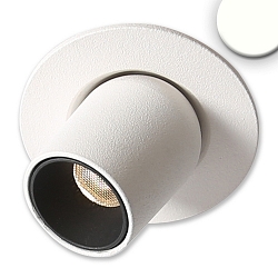 LED Einbauleuchte PIPE MiniAMP, IP40, � 5.2cm, 24V DC, drehbar und schwenkbar, dimmbar, 3W 4000K 250lm 50�, Wei�