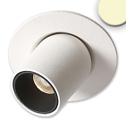 LED Einbauleuchte Pipe MiniAMP, 3W, 24V DC, drehbar und schwenkbar, dimmbar, 3W 3000K 240lm 50�, Wei�