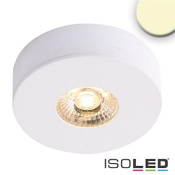 LED under cabinet or recessed light MiniAMP, round,  6cm, 24V DC, CRi >91, dimmable, 3W 3000K 240lm 60, white