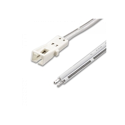 MiniAMP connection socket female, 2 poles, white, max. 3A