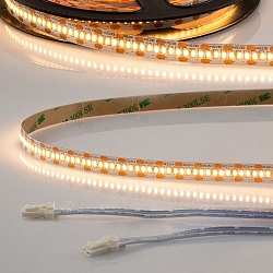 LED CRI925 MiniAMP Flex strip, 12V, 6W, 2500K, both sided 30cm cable with male plug, 500cm