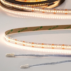 LED CRI930 MiniAMP Flex strip, 24V, 12W, 3000K, both sided 30cm cable with male plug, 120cm