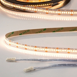 LED CRI930 MiniAMP Flex strip, 24V, 12W, 3000K, both sided 30cm cable with male plug, 250cm