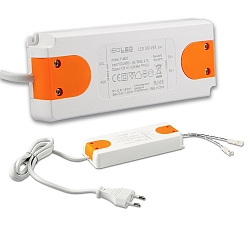 LED Trafo MiniAMP, IP20, 12V/DC, 0-50W, 200cm Kabel mit Flachstecker, sekund�r 2 female Buchsen