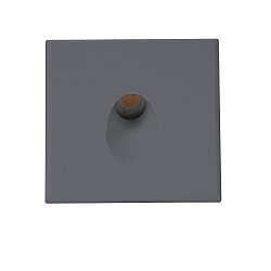 Cover Aluminium eckig 1 fr Wandeinbauleuchte Sys-Wall68, Schwarz