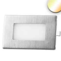 Outdoor LED wall luminaire, recessed, IP65, angular, 2.5W, ColorSwitch 3000K|4000K|6000K, incl. mounting box