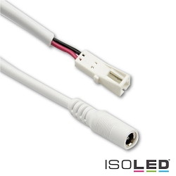 Round plug adapter female to MiniAmp female, IP20, 2 poles, max. 3A, 10cm, white