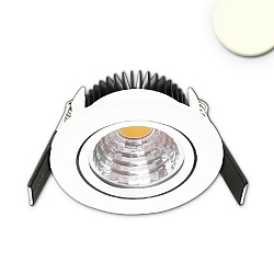 LED Einbauleuchte Sys68 MiniAMP, IP52, � 8.3cm, 24V DC, CRi >92, schwenkbar 30�, dimmbar, 5W 3000K 500lm 60�, wei�