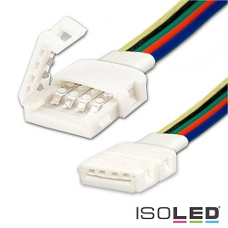 Clip-Verbinder mit Kabel (max. 5A) für 5-pol. IP20 Flexstripes mit Breite 12mm, Pitch-Abstand >12mm