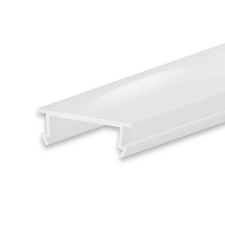 Accessory for profile PURE12 / PURE14 / STAIRS13 - cover COVER40, opal / satined, 65% translucency, 200cm