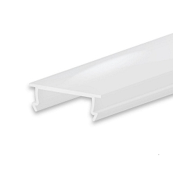 Accessory for profile PURE12 / PURE14 / STAIRS13 - cover COVER40, opal / satined, 65% translucency, 250cm