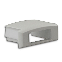 Accessory for profile PURE14 S - endcap (1 pc.), EC76, silver, with cable opening