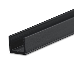 LED Aufbauprofil SURF6, Aluminium, 200cm, Schwarz RAL 9005