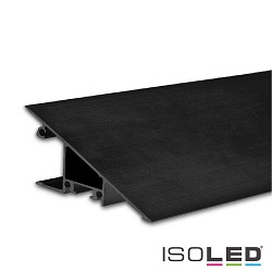 LED surface mount profile HIDE TRIANGLE, wedge shape, indirect lightbeam, aluminium, 200cm, black