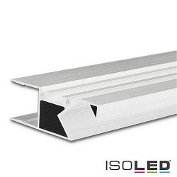 LED Aufbauprofil HIDE ASYNC, für 2 LED-Strips, Direkt / Indirekt 50°, Aluminium, 200cm, Weiß RAL 9003