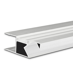LED Aufbauprofil HIDE ASYNC, f�r 2 LED-Strips, Direkt / Indirekt 50�, Aluminium, 200cm, Wei� RAL 9003