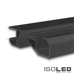 LED skirting board profile HIDE BOTTOM, for 2 LED strips, direct/ indirect, powder coated aluminium, IP20, white RAL 9003