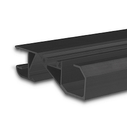 LED skirting board profile HIDE BOTTOM, for 2 LED strips, direct/ indirect, powder coated aluminium, IP20, white RAL 9003