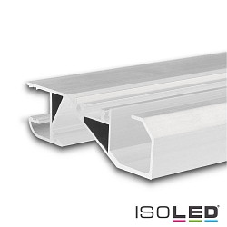 LED skirting board profile HIDE BOTTOM, for 2 LED strips, direct/ indirect, powder coated aluminium, IP20, black RAL 9005