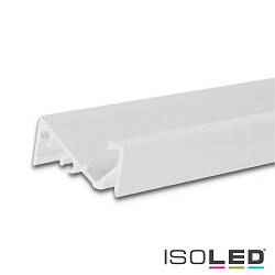 LED surface mount profile FURNIT6 S for furniture mounting, 42 tilted, aluminium, 200cm, white RAL 9003