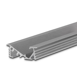 LED recessed profile FURNIT6 D for furniture mounting, 42� tilted, aluminium, 200cm, anodized aluminium