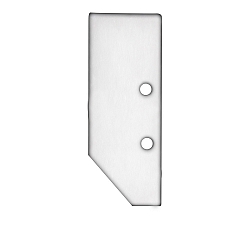 Accessory for profile HIDE ASYNC - aluminium endcap EC92 incl. screws, white RAL 9003