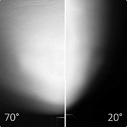 LED 3-Phasen Schienenstrahler VOLLSPEKTRUM, fokussierbar 20�-70�, 42W 4000K 3800lm, CRI98, kardanisch, schaltbar, schwarz matt
